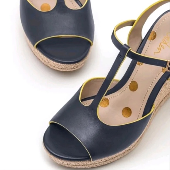 Boden Carrie Espadrille Wedge, Dark Navy Sz 40 - Picture 13 of 16